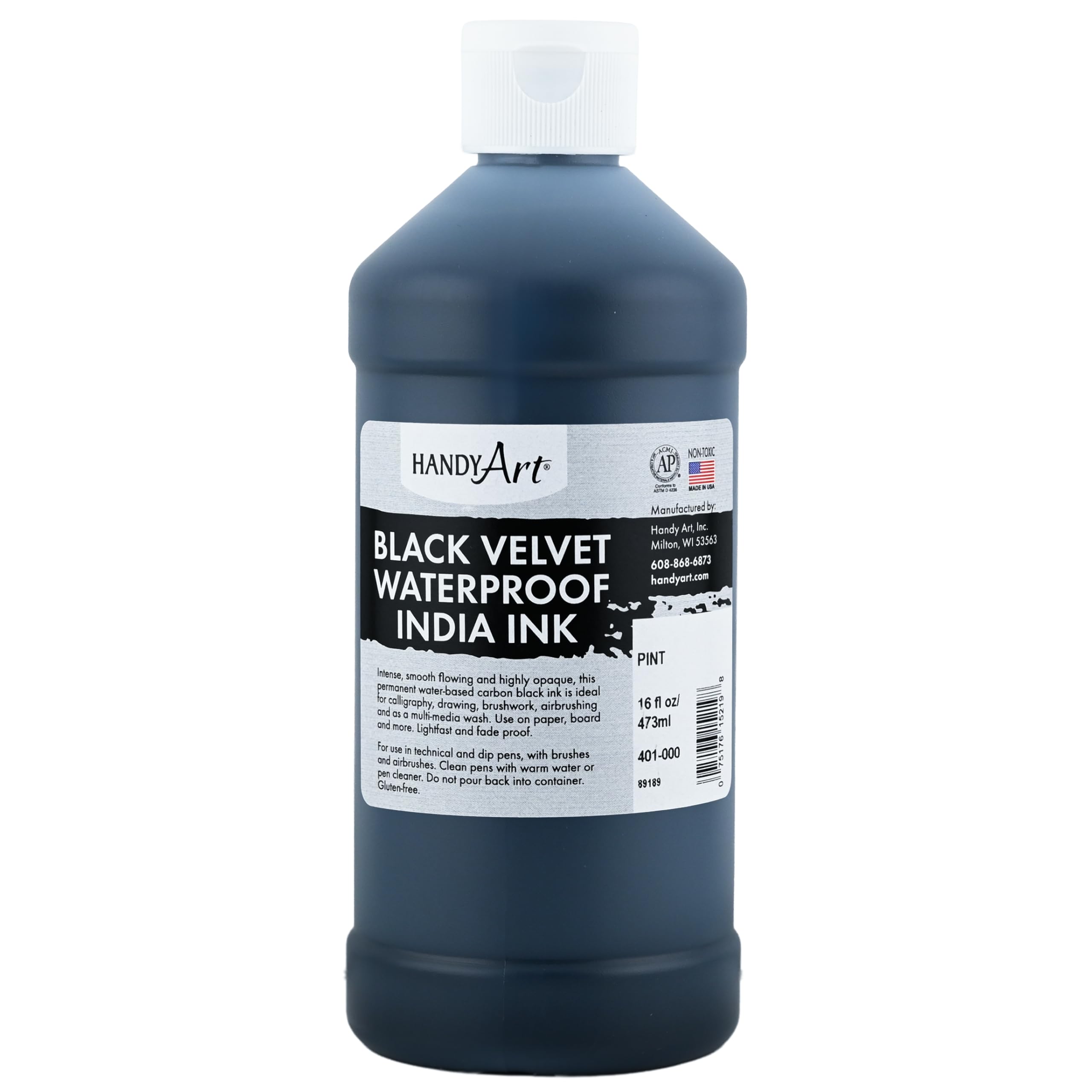 (未使用･未開封品)Ink Black 8ml Amazon.com: Handy Art Black Velvet Waterproof India Ink, 16 Fl Oz